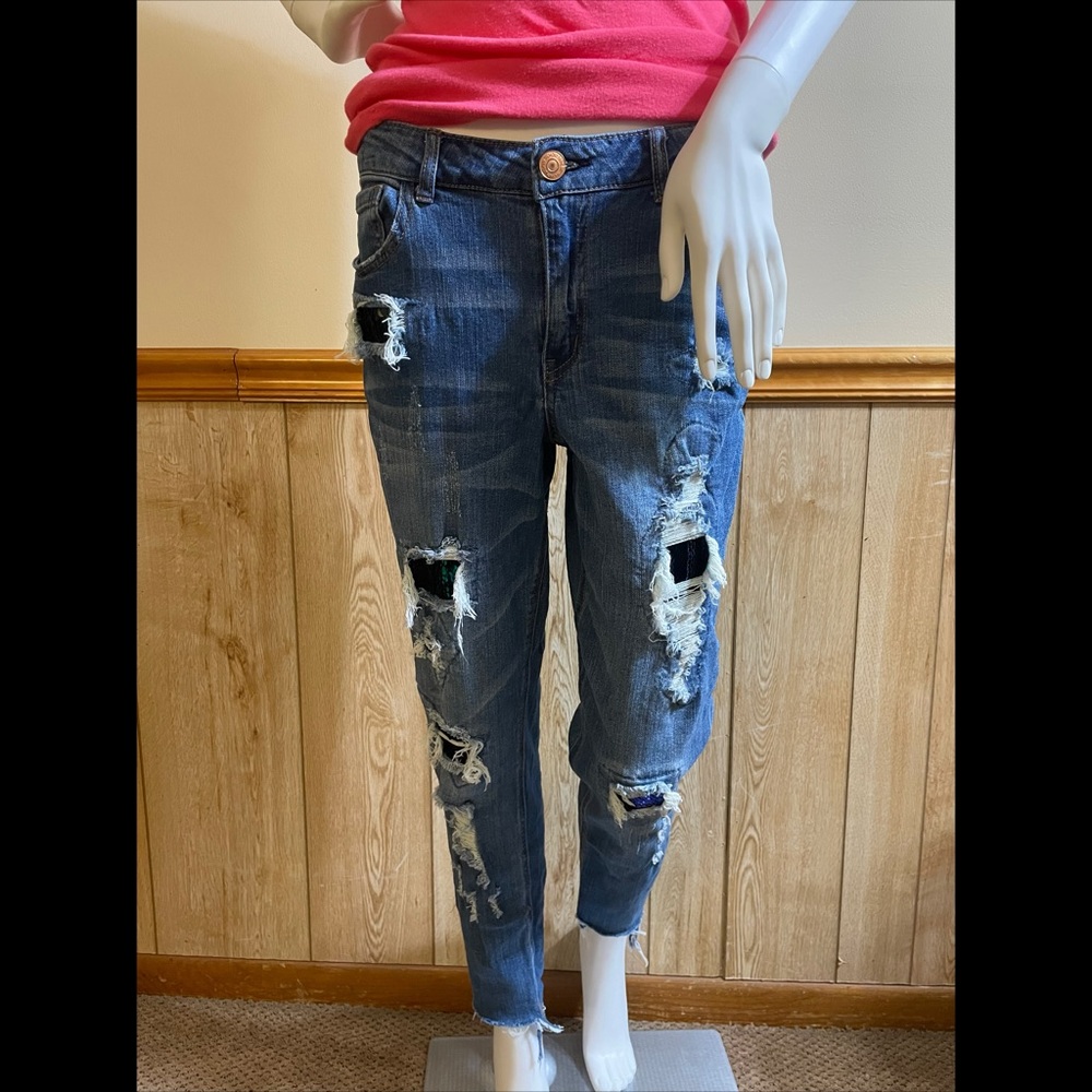 HotTopic Sequin Destroyed Skinny Jeans